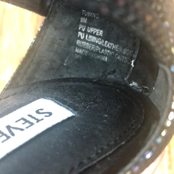 Steven Madden black Platform heels multi straps - Picture 7 of 8